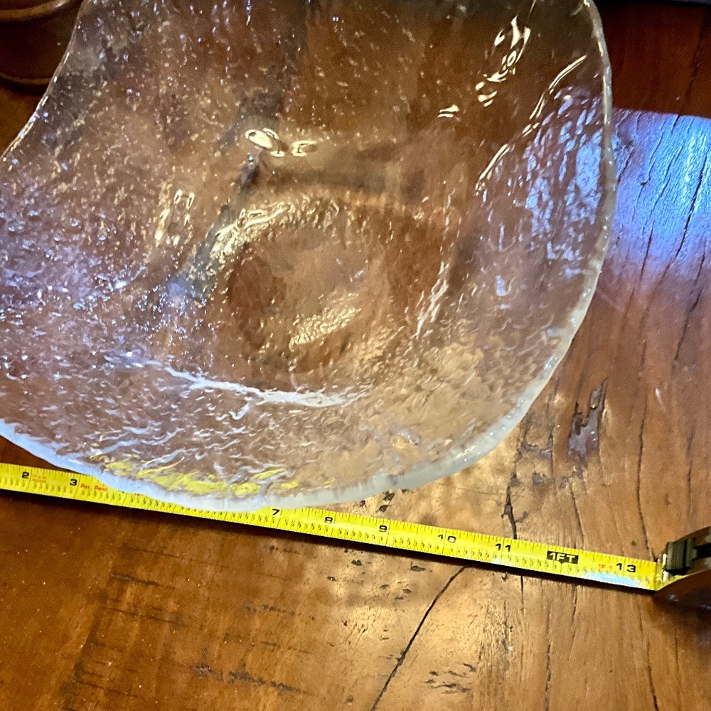 3 Unique Elegant Hand Blown Glass Vintage Serving Pieces - Picture 7 of 10